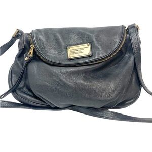 The Marc by Marc Jacobs Classic Q Natasha Black Pebbled Leather Crossbody Bag